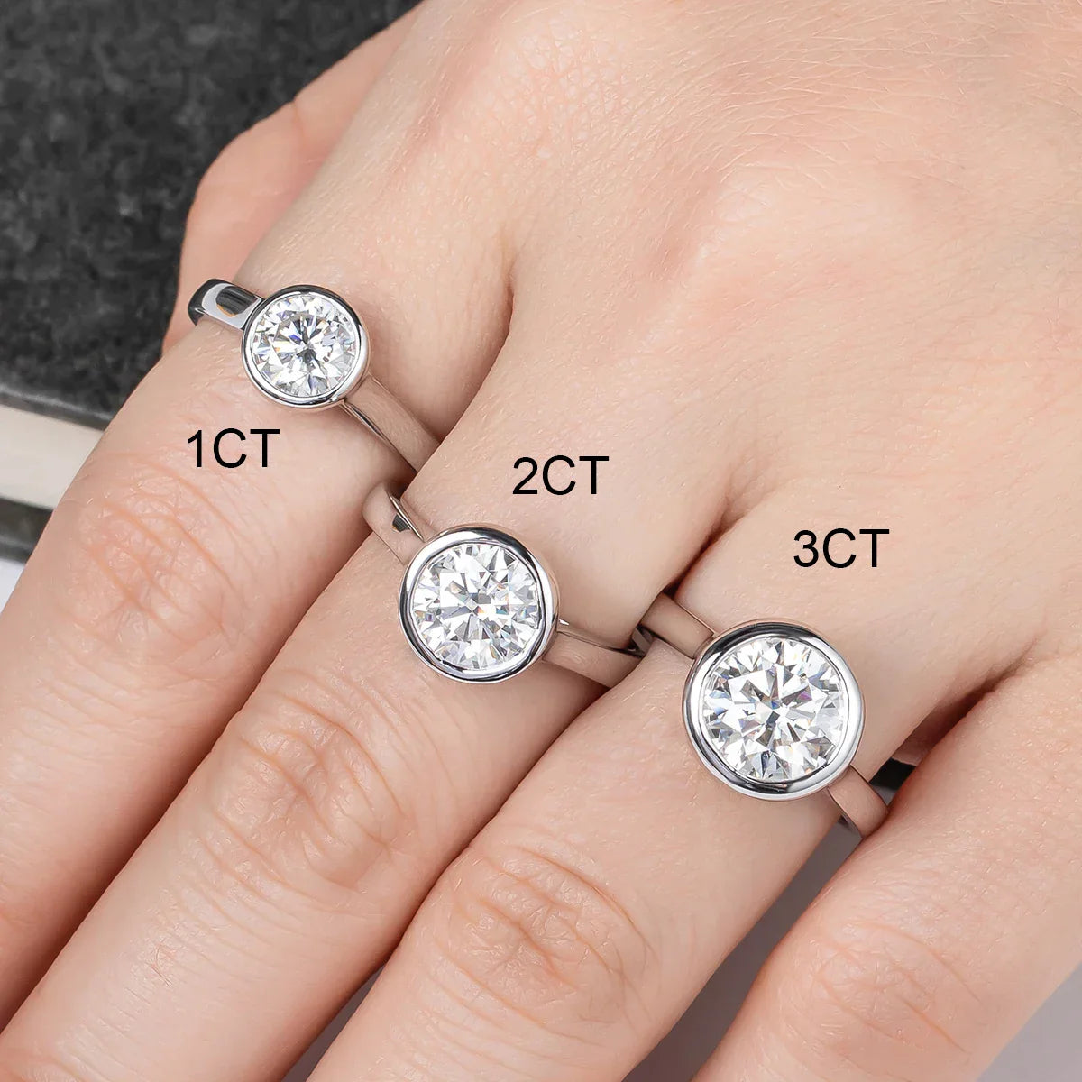 Point of Light Moissanite Solitaire Ring