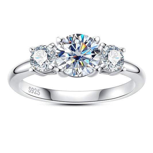 Anel Triplo Brilho Moissanite - Loratta