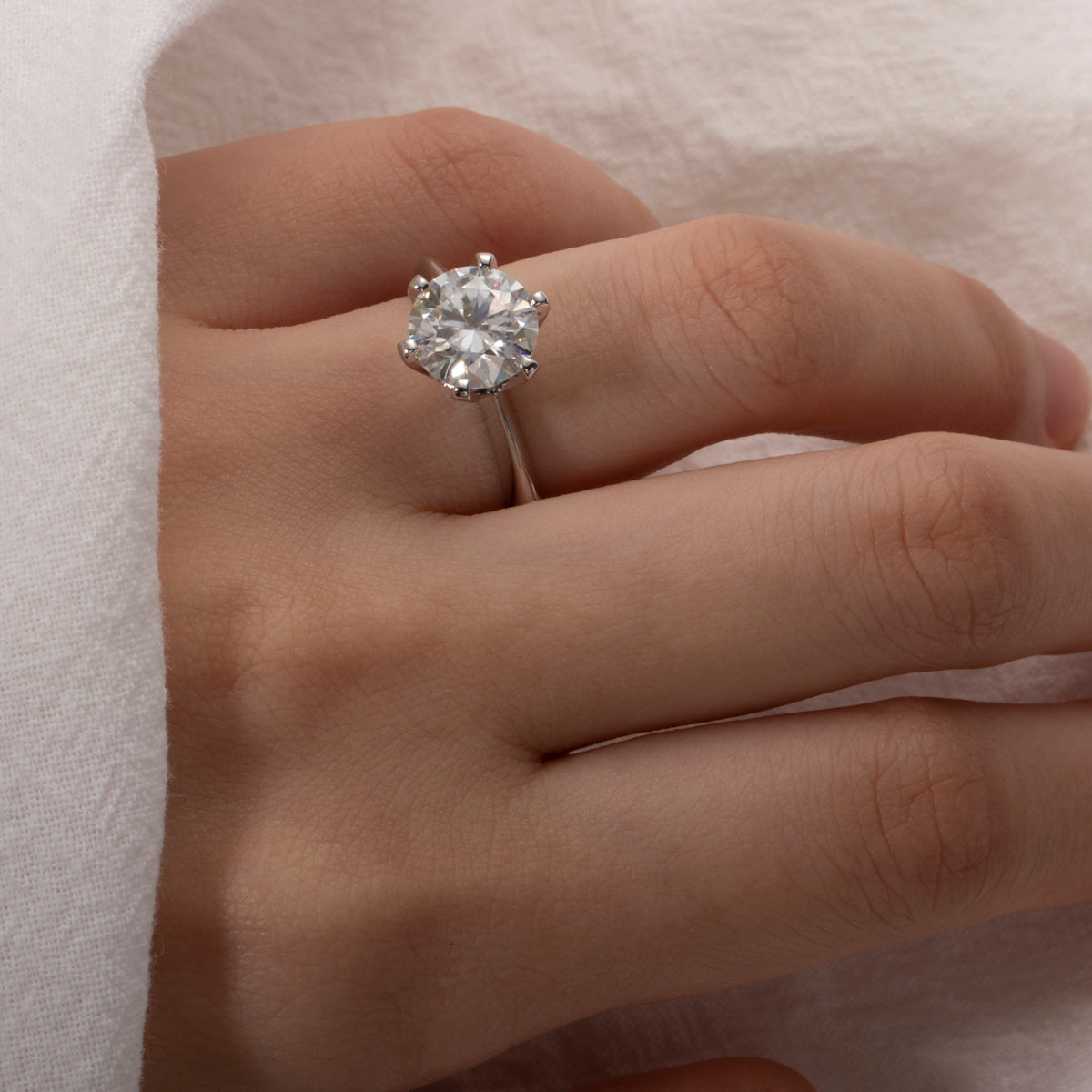 Anel Solitário Brilhante Moissanite - Loratta