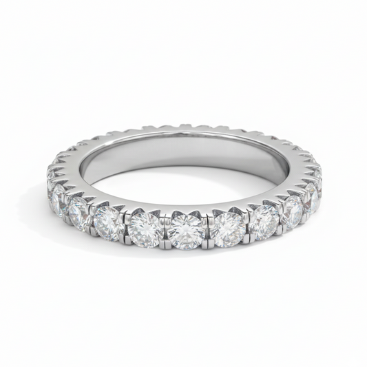 Brilliant Full Eternity Moissanite Gold Plated Ring