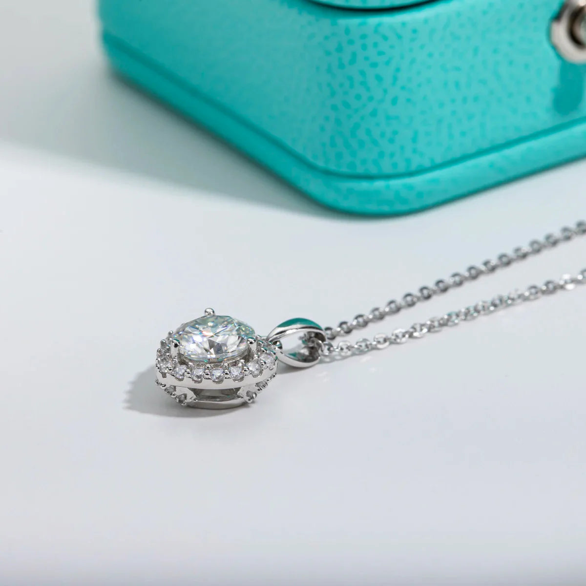 Heart Spark Moissanite Gold Plated Necklace