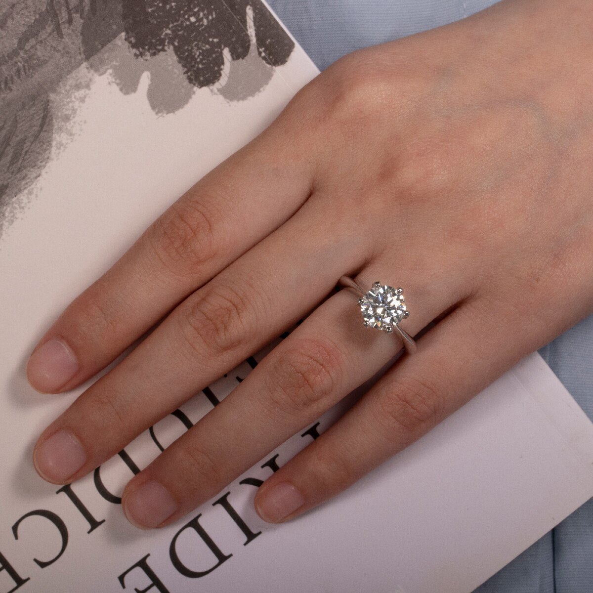 Anel Solitário Brilhante Moissanite - Loratta