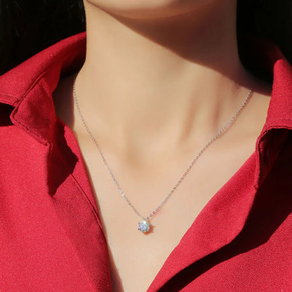 Colar Ponto de Luz Moissanite de Prata - Loratta