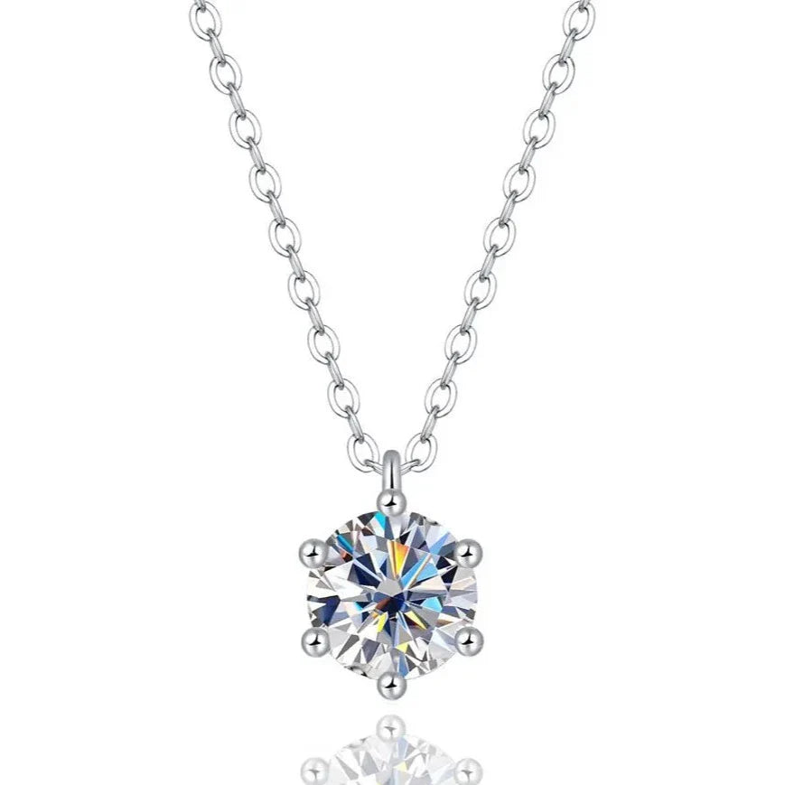 Colar Ponto de Luz Moissanite de Prata - Loratta