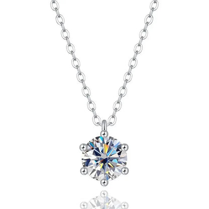 Colar Ponto de Luz Moissanite de Prata - Loratta