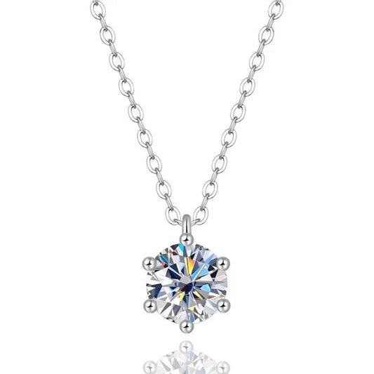 Colar Ponto de Luz Moissanite de Prata - Loratta