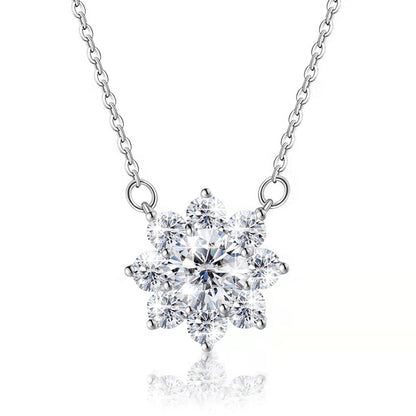 Colar Flor de Jasmin Moissanite em Prata - Loratta