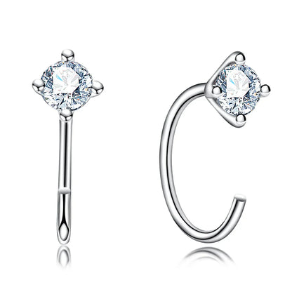 Light Point Moissanite Gold Plated Earrings