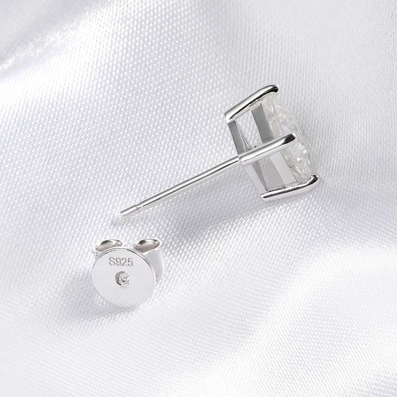 Royal Princess Cut Moissanite Gold Plated Earrings