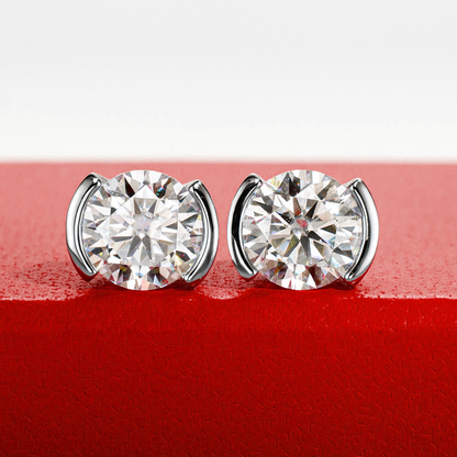 Point of Light Moissanite Gold Plated Earrings
