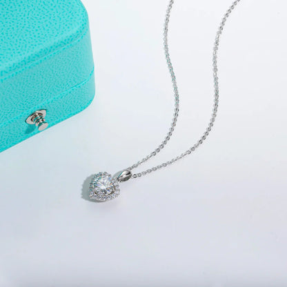 Heart Spark Moissanite Gold Plated Necklace