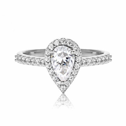 Anel Gota Moissanite Cravejado - Loratta