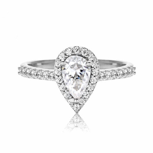 Anel Gota Moissanite Cravejado - Loratta