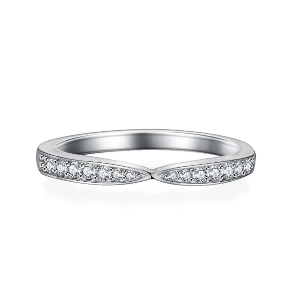 Pride 50 Points Moissanite Gold Plated Half Eternity Ring
