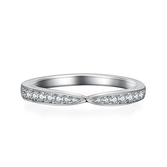 Pride 50 Points Moissanite Gold Plated Half Eternity Ring