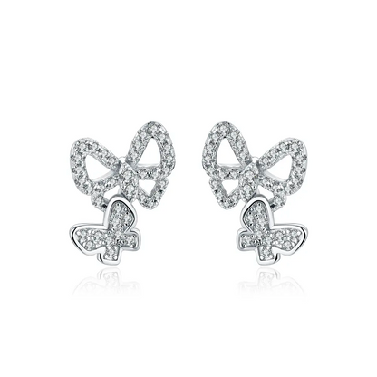 Brinco Borboletas Moissanite - Loratta