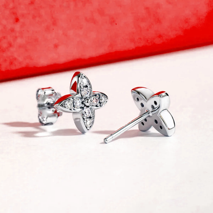 Twinkling Moissanite Stone Gold Plated Earrings
