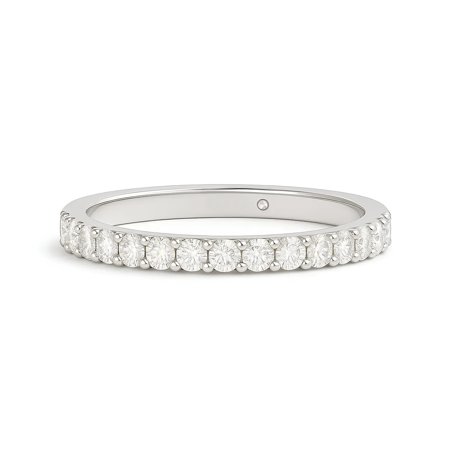 Radiant Half Eternity Moissanite Gold Plated Ring