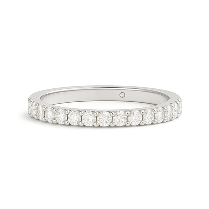 Radiant Half Eternity Moissanite Gold Plated Ring