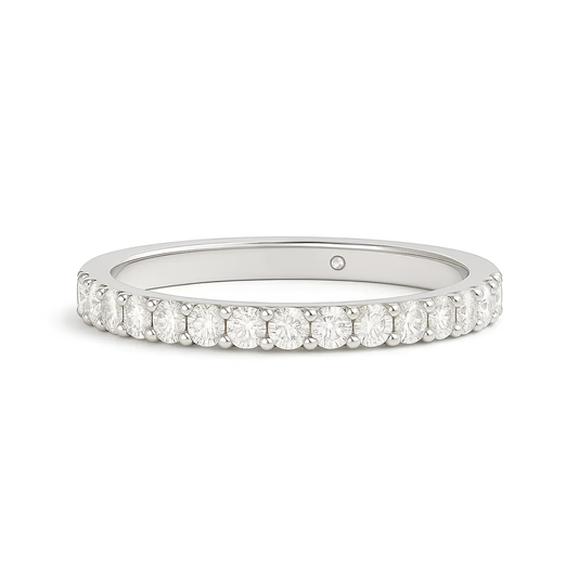 Radiant Half Eternity Moissanite Gold Plated Ring